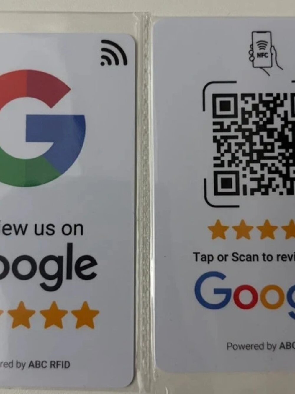 Google review NFC & QR Code Tap Card - Programmable with your Link.